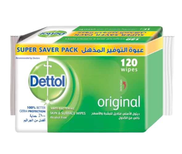 Dettol Original Antibacterial Skin & Surface Wipes (120 pc.)